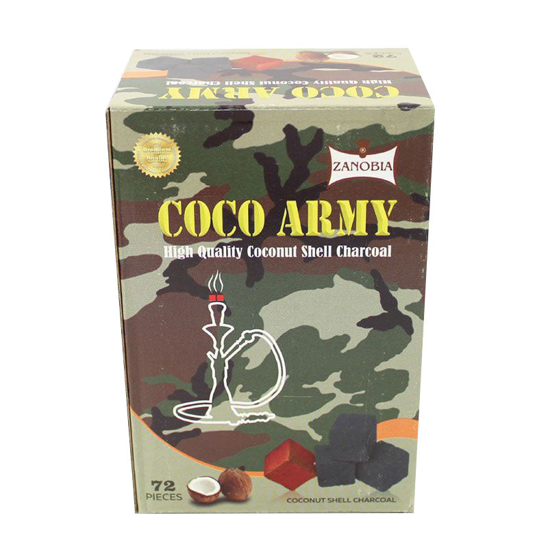 Coco Army Coconut Charcoal - 72 Pieces - Cubes