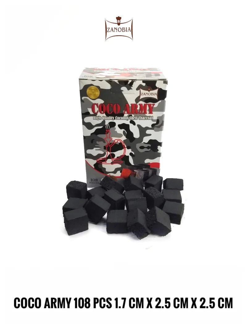 Coco Army Coconut Charcoal - 108 Pieces - Flat