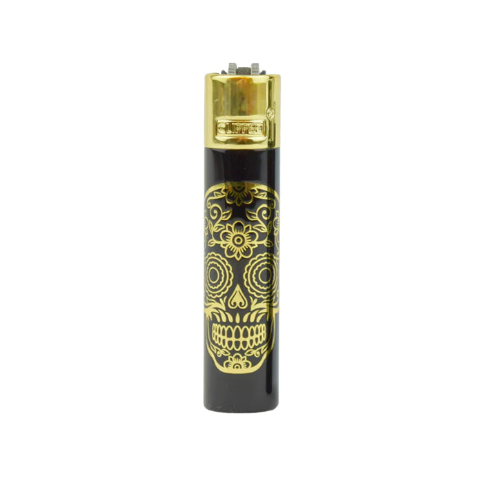 Clipper Metal Lighters - Sugar Skull