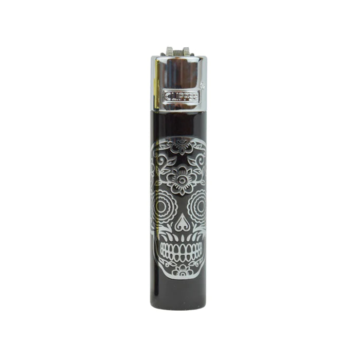 Clipper Metal Lighters - Sugar Skull