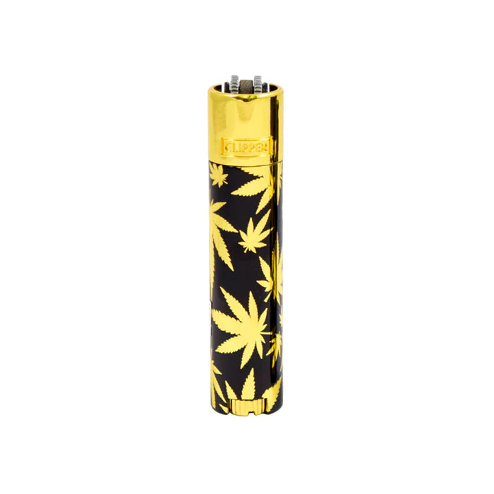 Clipper Metal Lighters - Gold Leaves