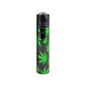 Clipper Metal Lighters - Green Leaves
