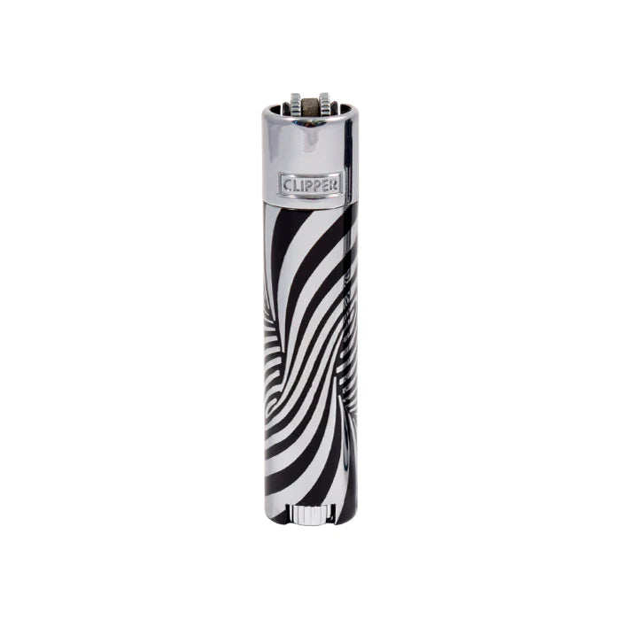 Clipper Metal Lighters - Psychedelic Silver