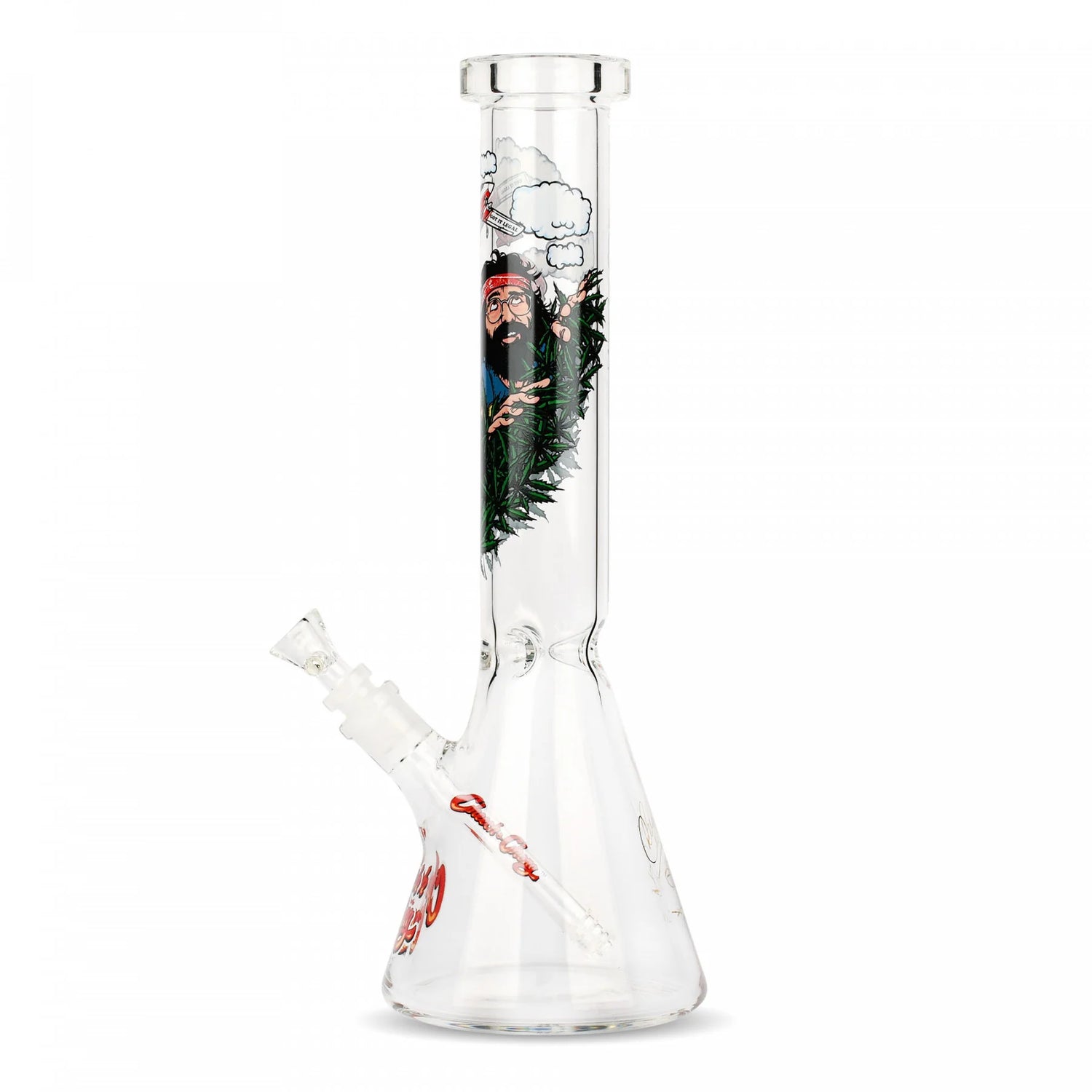 Cheech & Chong Glass 15" Fields of Green Beaker Tube Bong