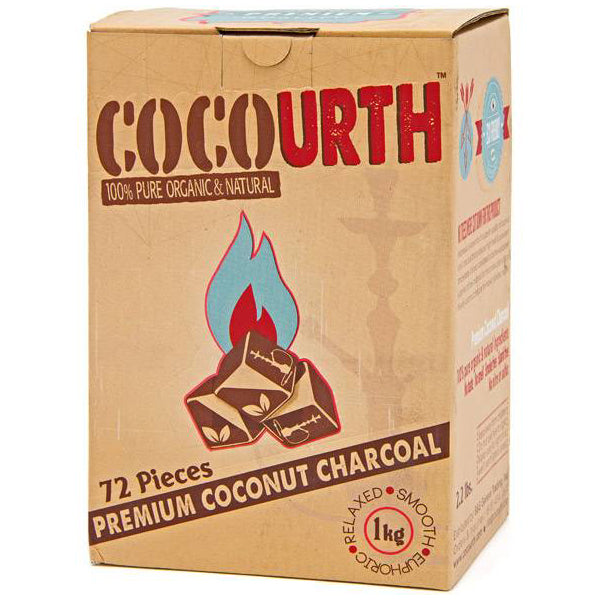 CocoUrth Organic Coconut Charcoal - 72 Pieces - Cubes