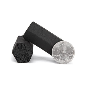 CocoUrth Organic Coconut Charcoal - 60 Pieces - Hexagonal Briquets