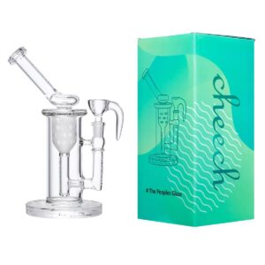 CHEECH Sandblasting Inner Recycler Banger Dab Rig Glass Water Pipe 9.5”