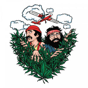 Cheech & Chong Glass 15" Fields of Green Beaker Tube Bong