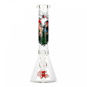 Cheech & Chong Glass 15" Fields of Green Beaker Tube Bong