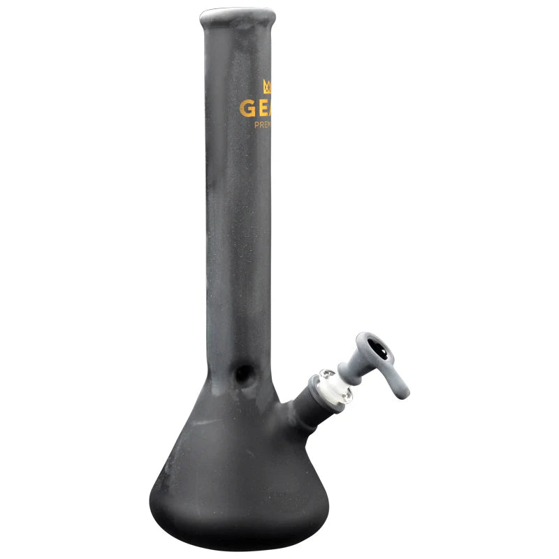 GEAR 14'' Tall Frosted Black Beaker Tube Bong