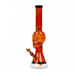 18" Tuxedo Skull Beaker Bong