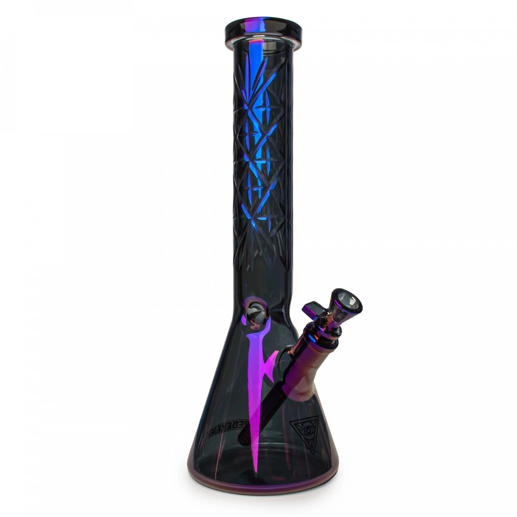 Red Eye Tek Metallic Terminator Finish Hobstar 7mm Beaker Bong