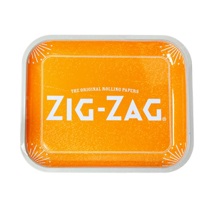 ZIG ZAG Orange Metal Rolling Tray