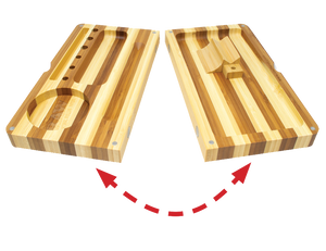 RAW Backflip Rollling Tray Striped Bamboo