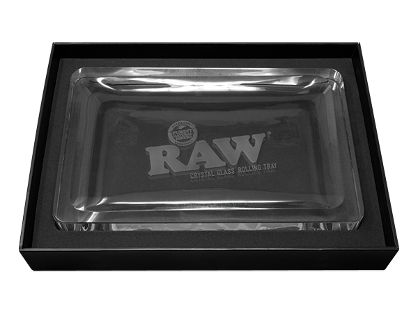 RAW Crystal Glass Rolling Tray