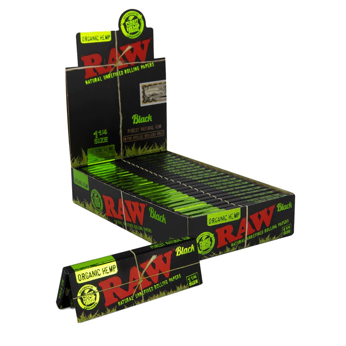 RAW Black Organic Hemp 1 1/4