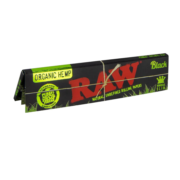 RAW Black Organic Hemp King Size Slim