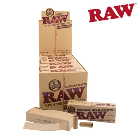 RAW Tips Gummed Perforated