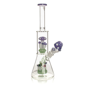 Red Eye Glass 12" Amanita Mushroom Dual Chamber Water Pipe