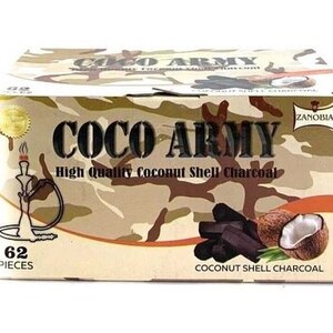 Coco Army Coconut Charcoal - 62  Pieces - Hex