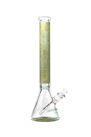 Nice Glass 18" 9mm Beaker w/ Metallic Etch