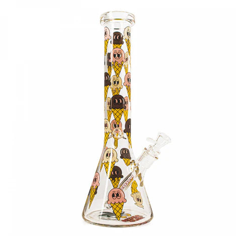 Red Eye Glass 15" Ice Cream Dream Beaker Tube Waterpipe