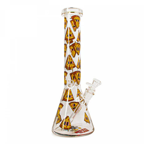 Red Eye Glass 15" Pizza Party Beaker Tube Waterpipe