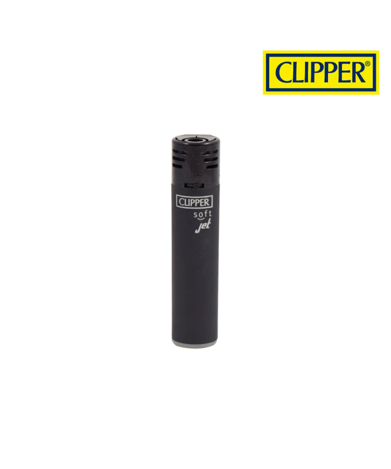 Clipper Jet Flame Lighters - Soft Touch Black