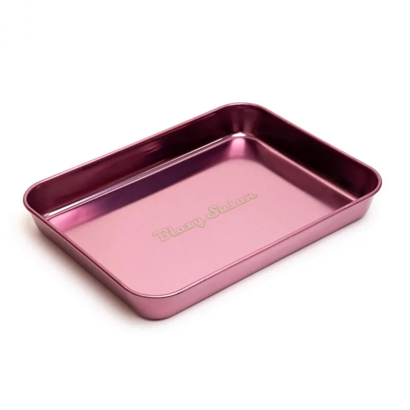 Blazy Susan Stainless Steel Rolling Tray Purple