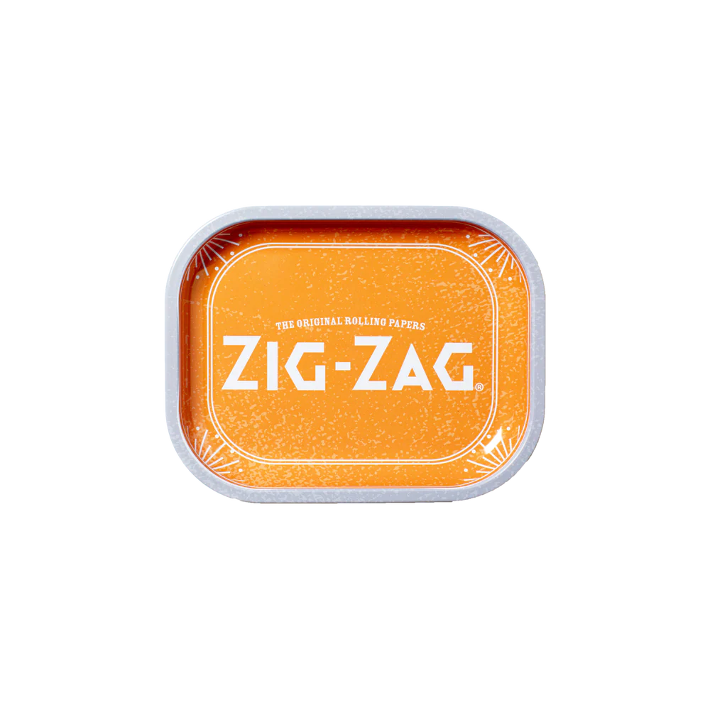 ZIG ZAG Orange Metal Rolling Tray