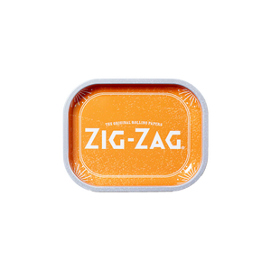 ZIG ZAG Orange Metal Rolling Tray